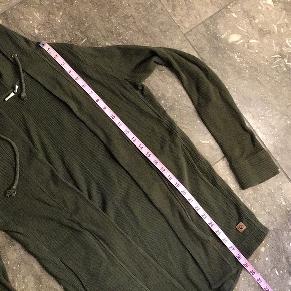 Tentree Treewaffle Knit cardigan, S, dark olive, organic cotton - Picture 7 of 10